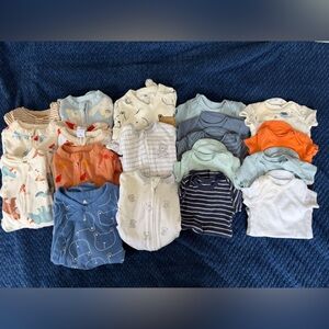 ASSORTED BABY PAJAMA BUNDLE NB-6M